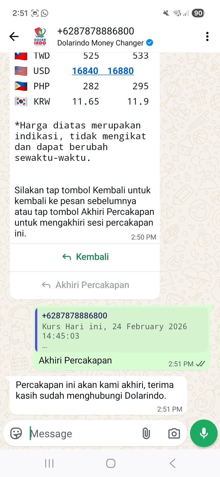 WhatsApp session end