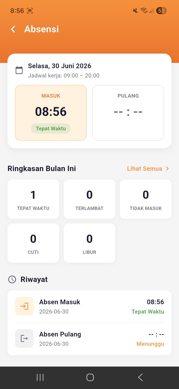 HRMonis mobile attendance
